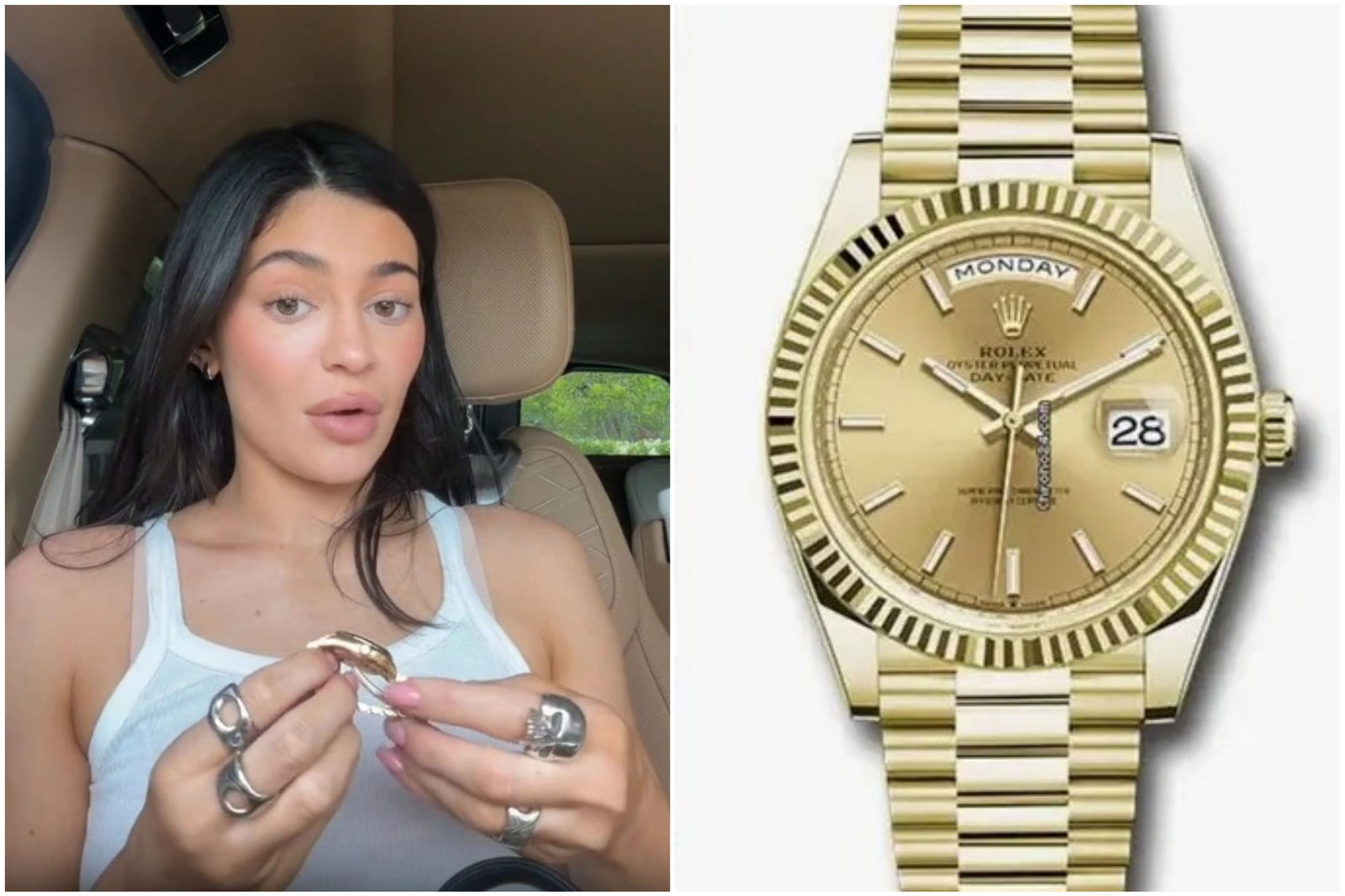 Кайли Дженнер, будучи Кайли Дженнер, забыла золотой Rolex за 60 000 долларов в сумке Bottega.