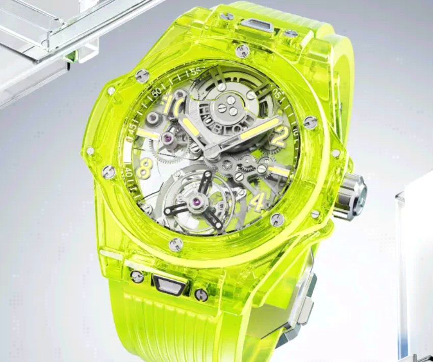 Солнце на запястье: Hublot Big Bang Tourbillon Automatic Yellow Neon SAXEM