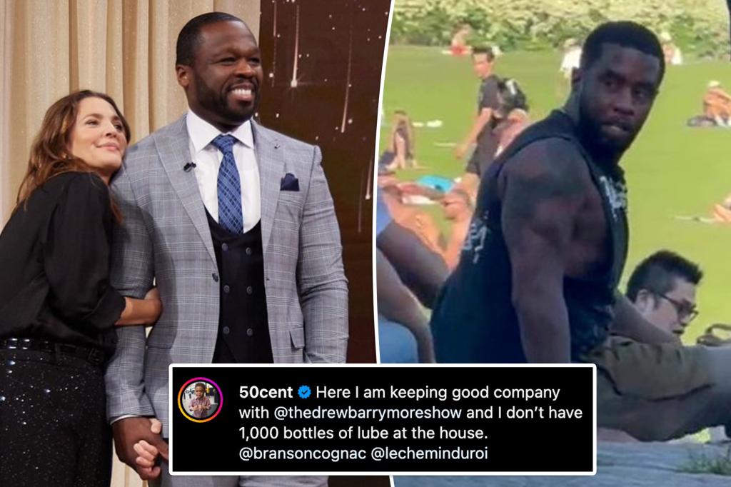 50 Cent троллит Дидди, 1000 бутылок смазки и детского масла после ареста ФБР